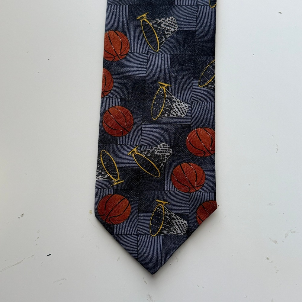 Puritan Special Edition Basketball Tie Novelty Sports Silk‎ USA Made